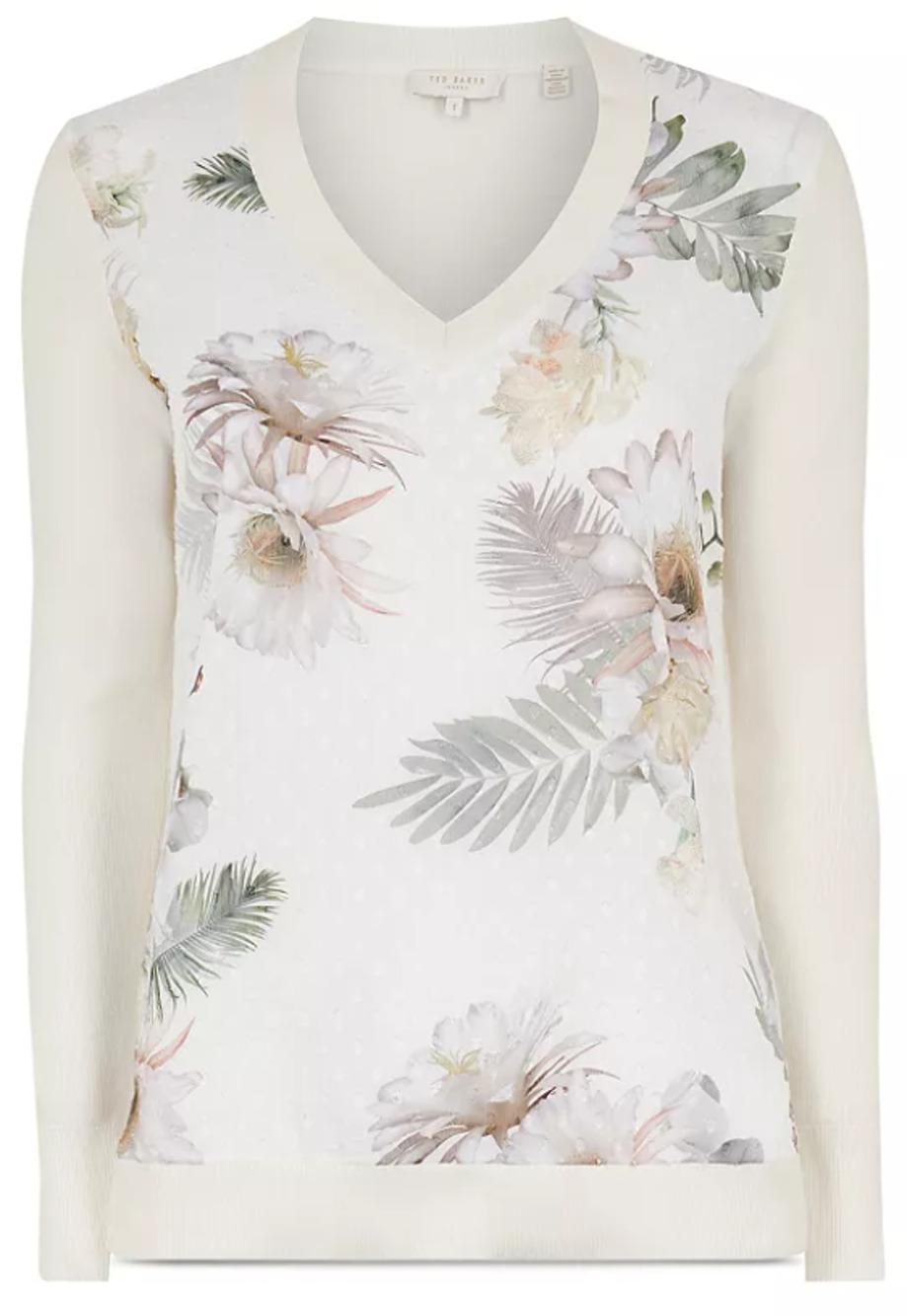 Ted Baker Kaylaaa Woodland Woven Front Sweater Brand Name Size 0-2